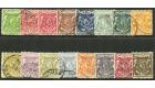 SG65-79. 1896. Set of 15. Superb fine used...