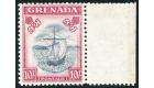 SG163c, 1943 10/- Slate-blue and bright carmine. Superb fresh U/