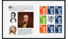 SG S55la. 1989 'The Scots Connection'. Booklet Pane 'Imperforate