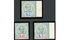 SG21a-21c. 1888 $2 to $10 (Set, 3 values). U/M mint...