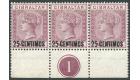 SG17b. 1889 25c on 2d Brown-purple. Broken 'N'. Superb fresh pla