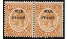 SG71c. 1916 1 1/2d Orange. "S" Inserted by hand. Superb fresh mi