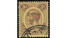 SG72aa. 1916 3d Purple/lemon. 'Overprint Inverted'. Superb f