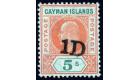 SG19. 1907 1d on 5/- Salmon and green. Brilliant fresh mint...