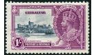 SG117b. 1935 1/- Slate and purple 'Short extra flagstaff'. Fine 