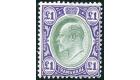 SG272. 1908 £1 Green and violet. Very fine mint...