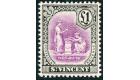 SG120. 1913 £1 Mauve and black. Superb fresh U/M mint...