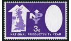 SG632a. 1962 3d Light blue and violet. 'Light blue (Queen's head
