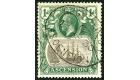 SG11b. 1924 1d Grey-black and deep blue-green. 'Torn Flag'...