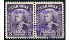 SG J7. 1942 5c Violet. Superb fine used pair...