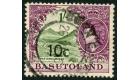 SG64a. 1961 10c on 1/- Bronze-green and purple. Very fine used..