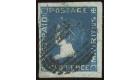 SG40. 1859 2d Deep blue. 'SHERWIN'. Superb fine used with beauti