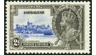 SG114b. 1935 2d Ultramarine and grey-black. 'Short extra flagsta