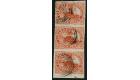 SG7.1852 3d Scarlet-vermilion. Superb used vertical strip of 3..