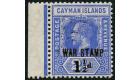 SG55. 1917 1 1/2d on 2 1/2d Deep blue. Choice brilliant fresh we