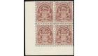 SG91. 1908 £2 Brown. Brilliant fresh well centred mint block...