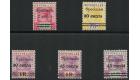 SG41s-45s. 1902 Set of 5 'SPECIMEN'. Superb fresh mint...