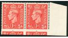 SG486 Variety. 1d Pale scarlet. 'Imperforate at base'. Superb fr