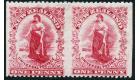 SG352ba. 1906 1d Deep rose-carmine. 'Imperforate Between, Horizo