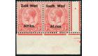 SG2c. 1923 1d Rose-red. 'Af.rica' for 'Africa'. Superb fresh cor