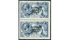 SG85a. 1927 10/- Dull grey-blue. 'Wide and Narrow Dated'. Brilli