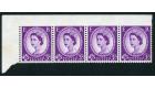 SG Spec.S70c. 1958 3d Deep lilac. "Imperf. between stamp and top