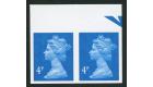 SG Y1669a. 1993 4d New blue. 'Imperforate Pair'. U/M sheet margi