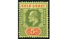 SG68. 1913 5/- Green and red/yellow. Superb fresh mint...