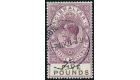 SG108. 1925 £5 Violet and black. Beautiful fine used example...