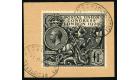 SG438. 1929 £1 Black. Brilliant fine used on piece...