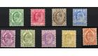 SG70-78. 1902 Set of 9. Very fine fresh mint...