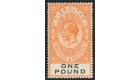 SG107. 1927 £1 Red-orange and black. Superb U/M mint...