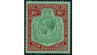 SG92g. 1930 10/- Green and red/deep emerald. Brilliant fresh min