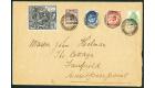 SG434-438. 1929 Set of 5. Very fine used on cover...