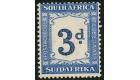 SG D28a. 1942 3d Indigo and milky blue. 'Watermark Inverted'. U/