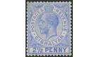 SG94a. 1921 2 1/2d Bright blue. Large '2' in '1/2'. Very fine mi