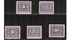 SG D1-D8. 1906 Set of 5. Brilliant fresh U/M mint...