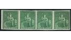 SG2. 1852 (1/2d) Deep green. Brilliant fresh mint strip of 4...