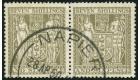 SG F152. 1931 7/6 Olive-grey. Exceptional used pair...