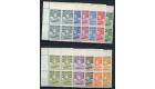 SG18-28.1938 Set of 11. Brilliant U/M mint blocks of 4...