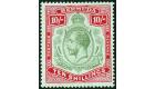 SG54c. 1922 10/- Green and red/pale bluish green. Brilliant fres