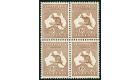 SG73. 1923 6d Chestnut. Brilliant fresh U/M mint block...