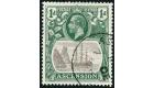 SG11a. 1924 1d Grey-black and deep blue-green. 'Broken Mainmast'