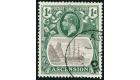 SG11a. 1924 1d Grey-black and deep blue-green. 'Broken Mainmast'