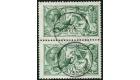 SG404. 1913 £1 Dull blue-green. Exceptional used pair...