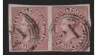 SG17. 1857 1/2d Deep rose. Superb horizontal pair...