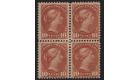 SG109. 1894 10c Salmon-pink. Superb mint block...