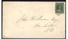 SG16. 1861 Immaculate local single rate cover from Richibucto...