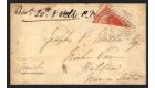 SG28a. 1860 Small local envelope bearing 10c. vermilion 'Bisecte