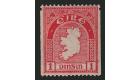 SG72b. 1933 1d Carmine 'Perf 15 x Imperf' (single perf). Post Of